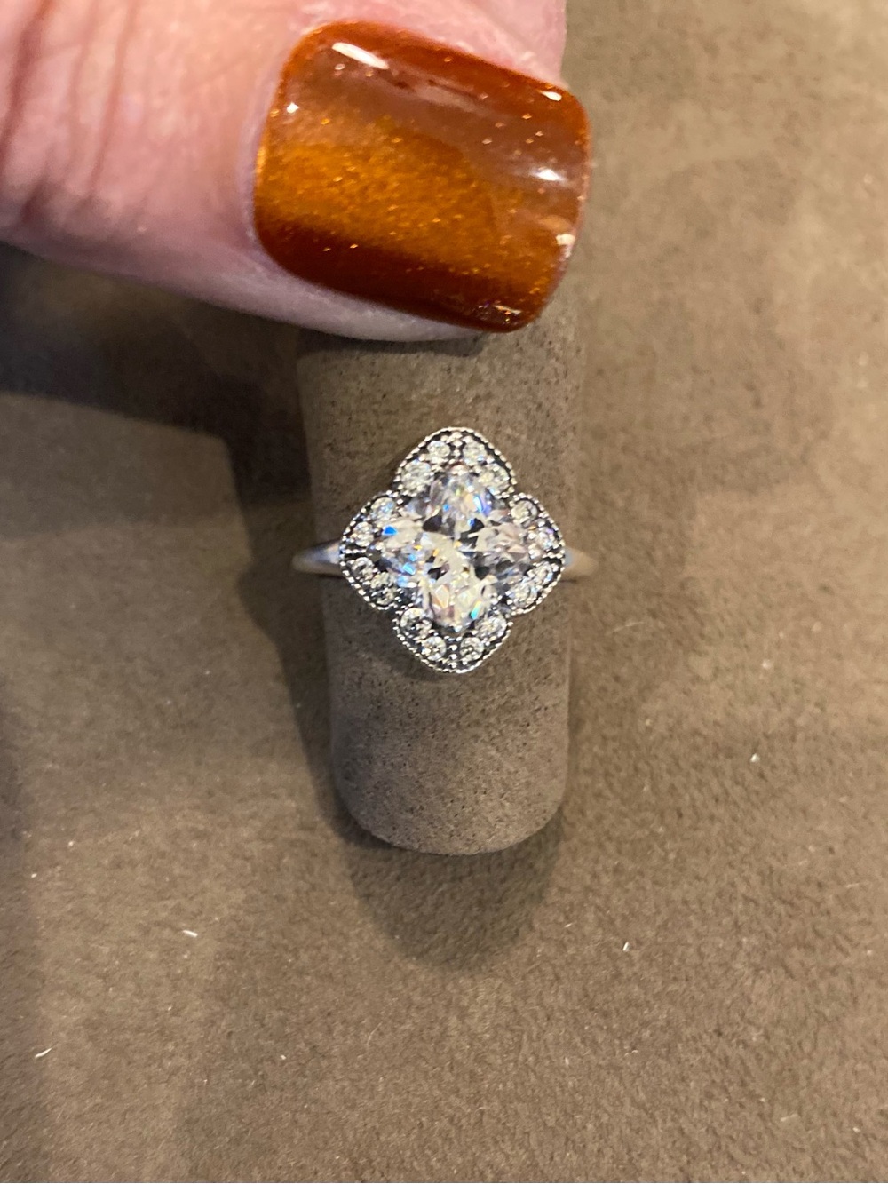 Pandora Floral Fancy Ring sterling silver/sz 5 1/4